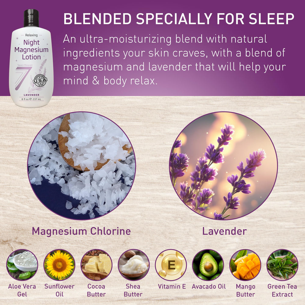 Relaxing bedtime scene with lavender and lotion on a nightstand