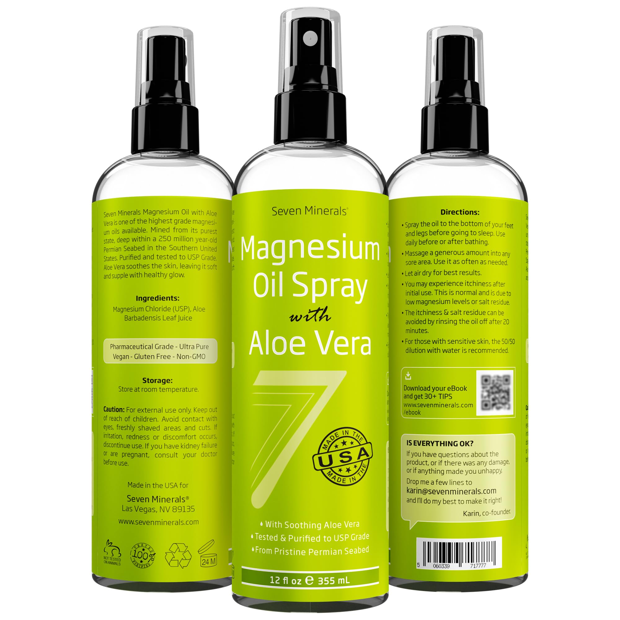 Magnesium oil spray for sleep and relaxation