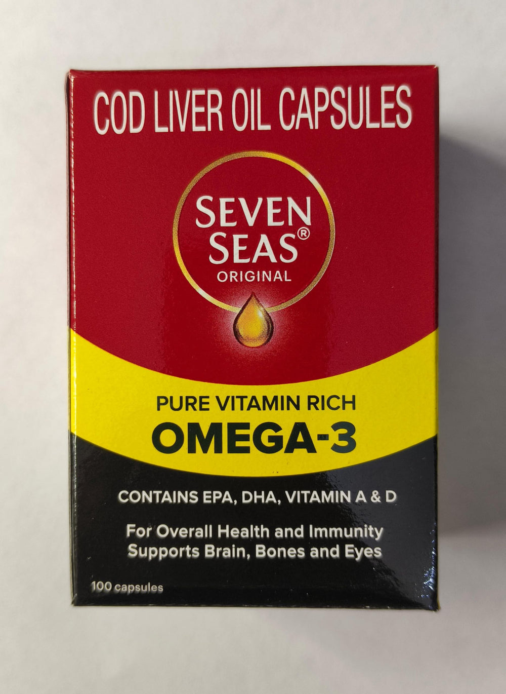 Seven Seas Cod Liver Oil 100 Capsules bottle