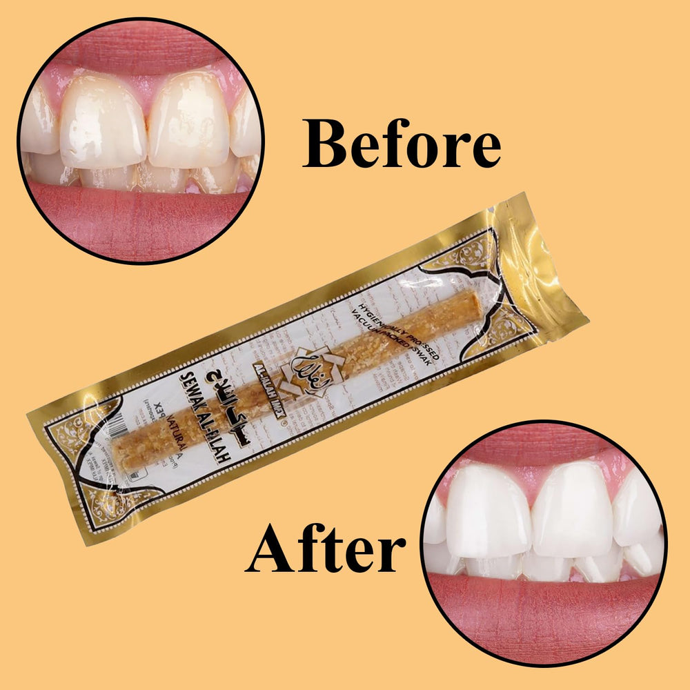 Miswak sticks being prepared for use