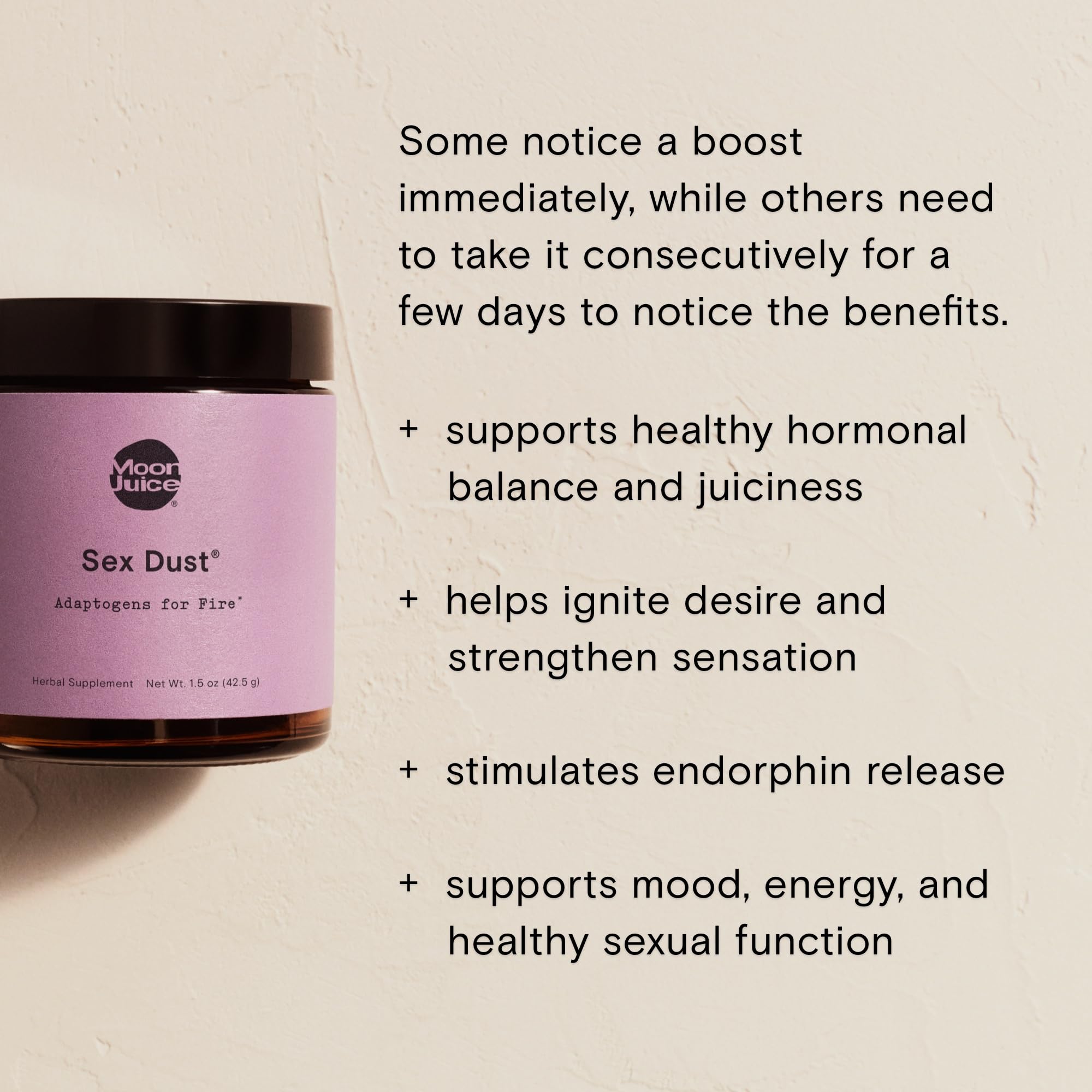 Ingredients label highlighting vegan, gluten-free, sugar-free
