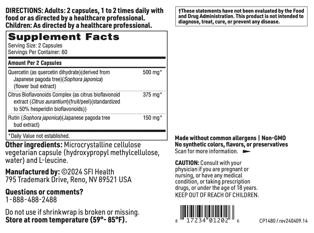 SFI Health Bioflavonoid Complex citrus bioflavonoids image signaling an antioxidant-friendly formulation.