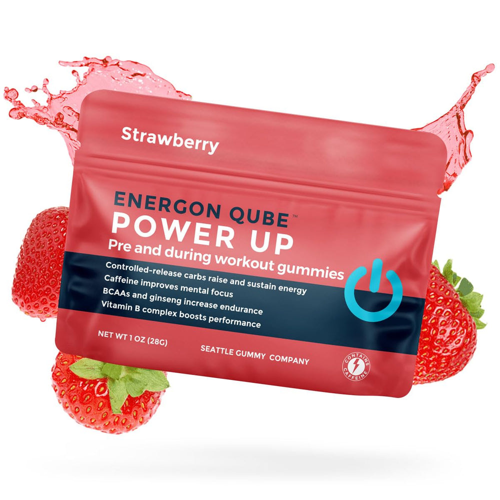 SGC Power Up Pre-Workout Gummies bottle – Strawberry flavor