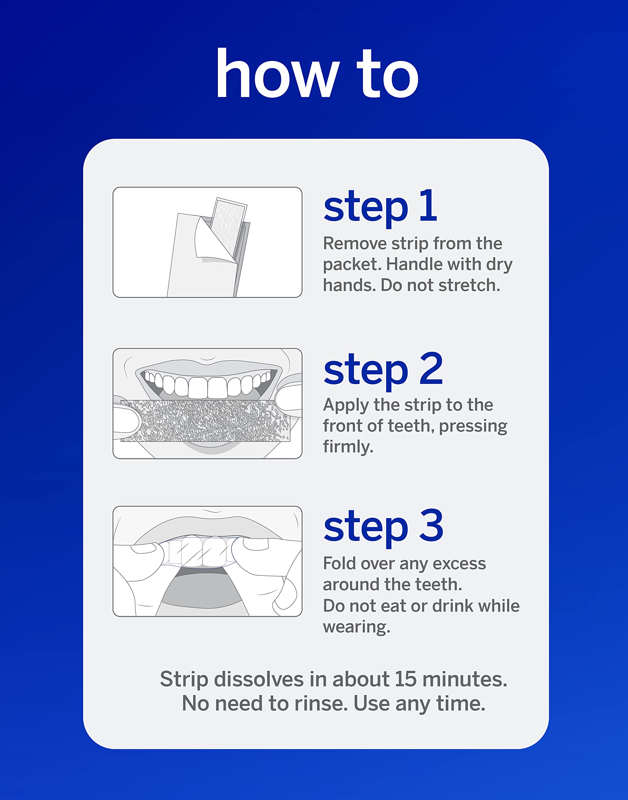 Teeth shade guide included with Superstrips