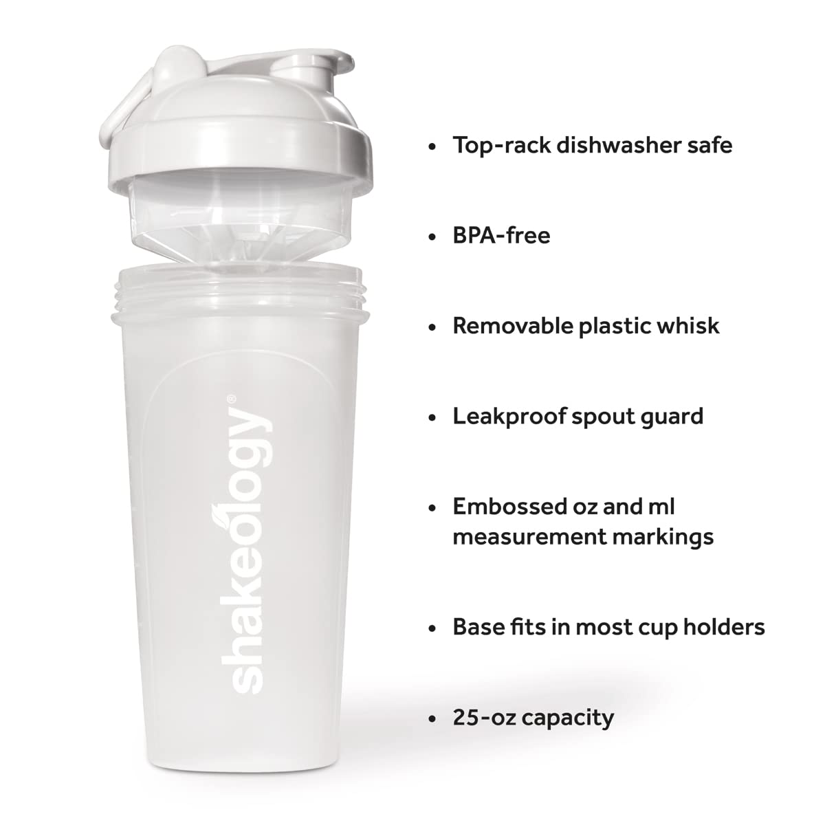 Shaker Cup 25oz with leak-proof lid and secure seal