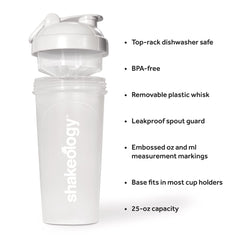 Shaker Cup 25oz with leak-proof lid and secure seal