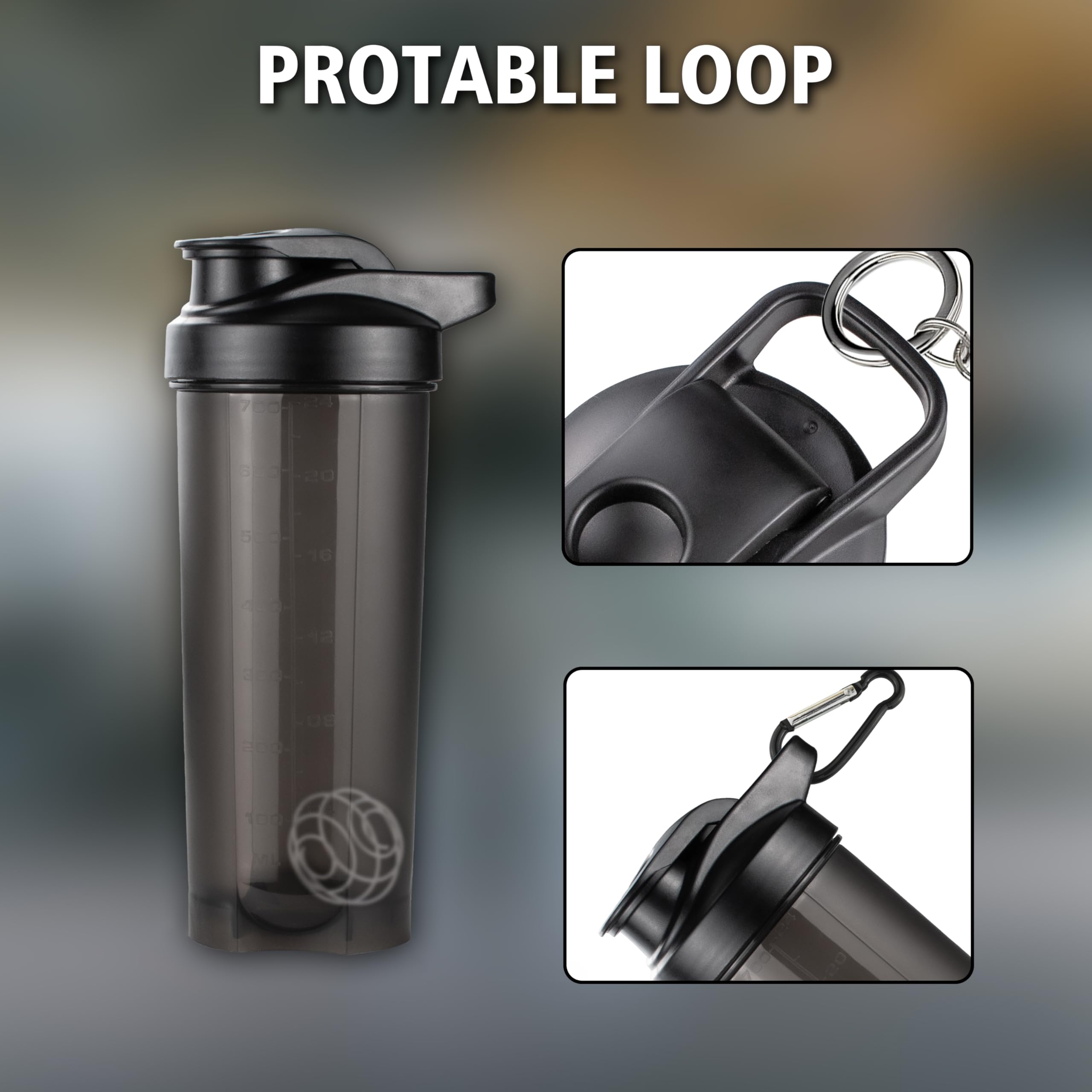 Durable BPA-free ShakerZoo shaker bottles stacked together