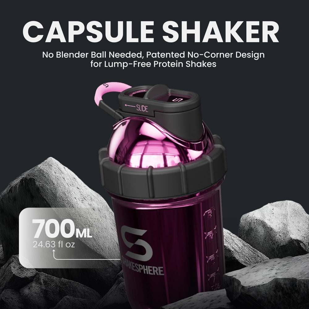 SHAKESPHERE BPA-free steel exterior withstands gym drops and outdoor adventures