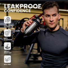 BPA-free stainless steel shaker bottle