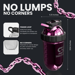 SHAKESPHERE patent capsule blend shot demonstrates lump-free shakes without a mixing ball