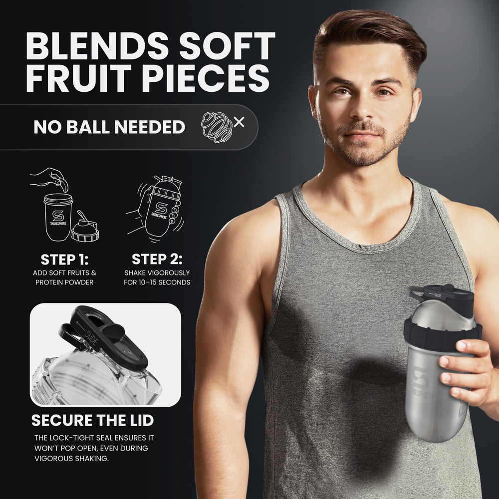 SHAKESPHERE stainless steel shaker 24oz all-day-use silhouette for breakfast to gym