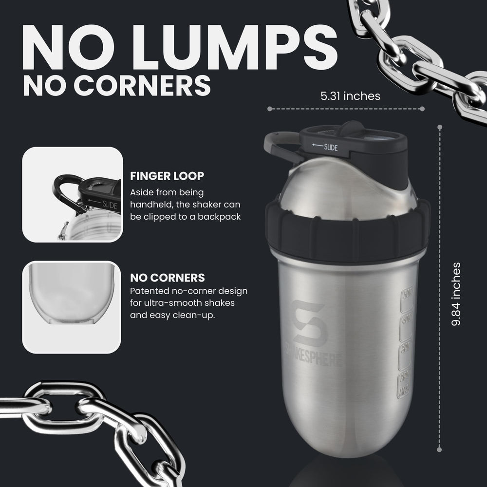 SHAKESPHERE stainless steel shaker 24oz BPA-free body signals safe, durable hydration