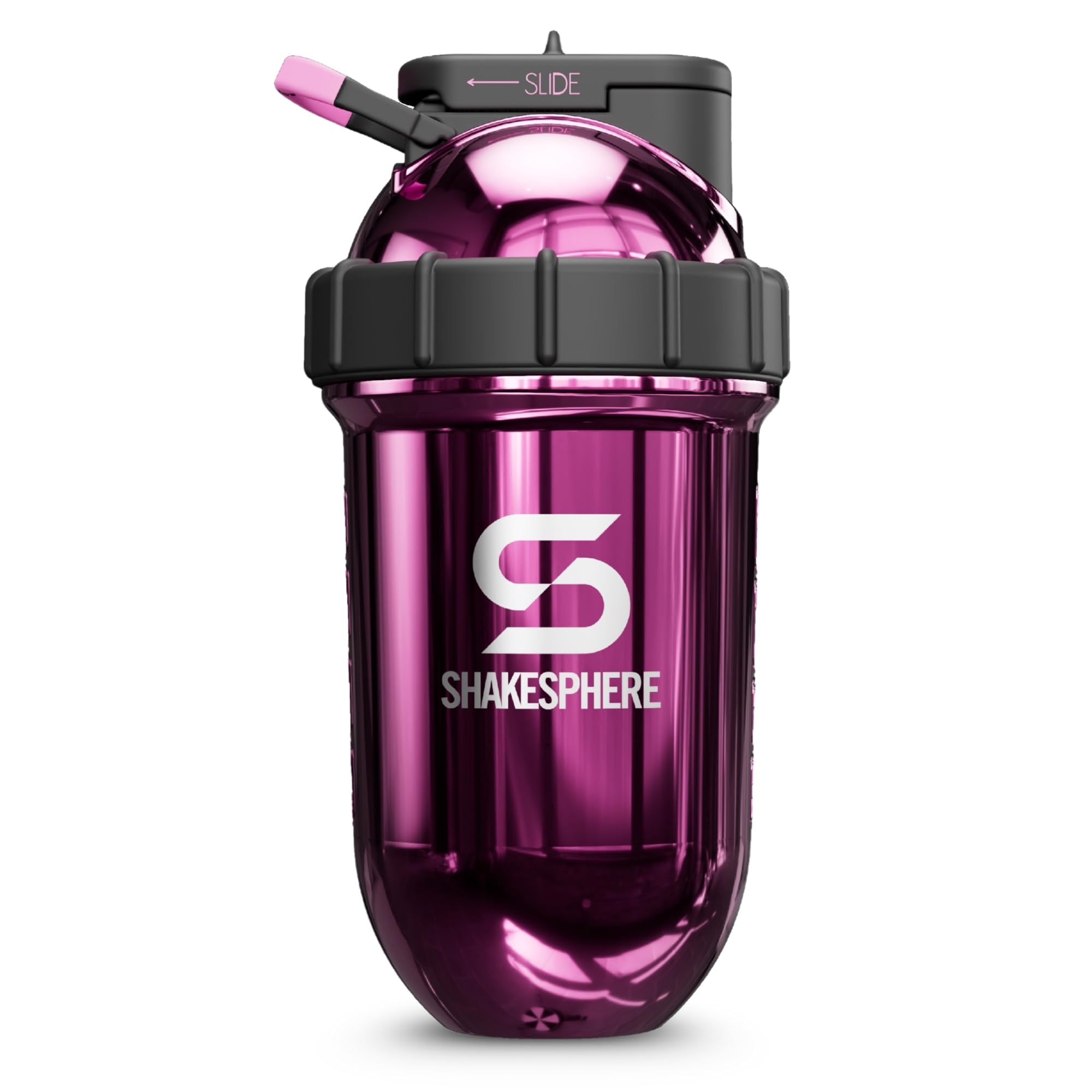 SHAKESPHERE bottle lid close-up shows leak-proof design for on-the-go use
