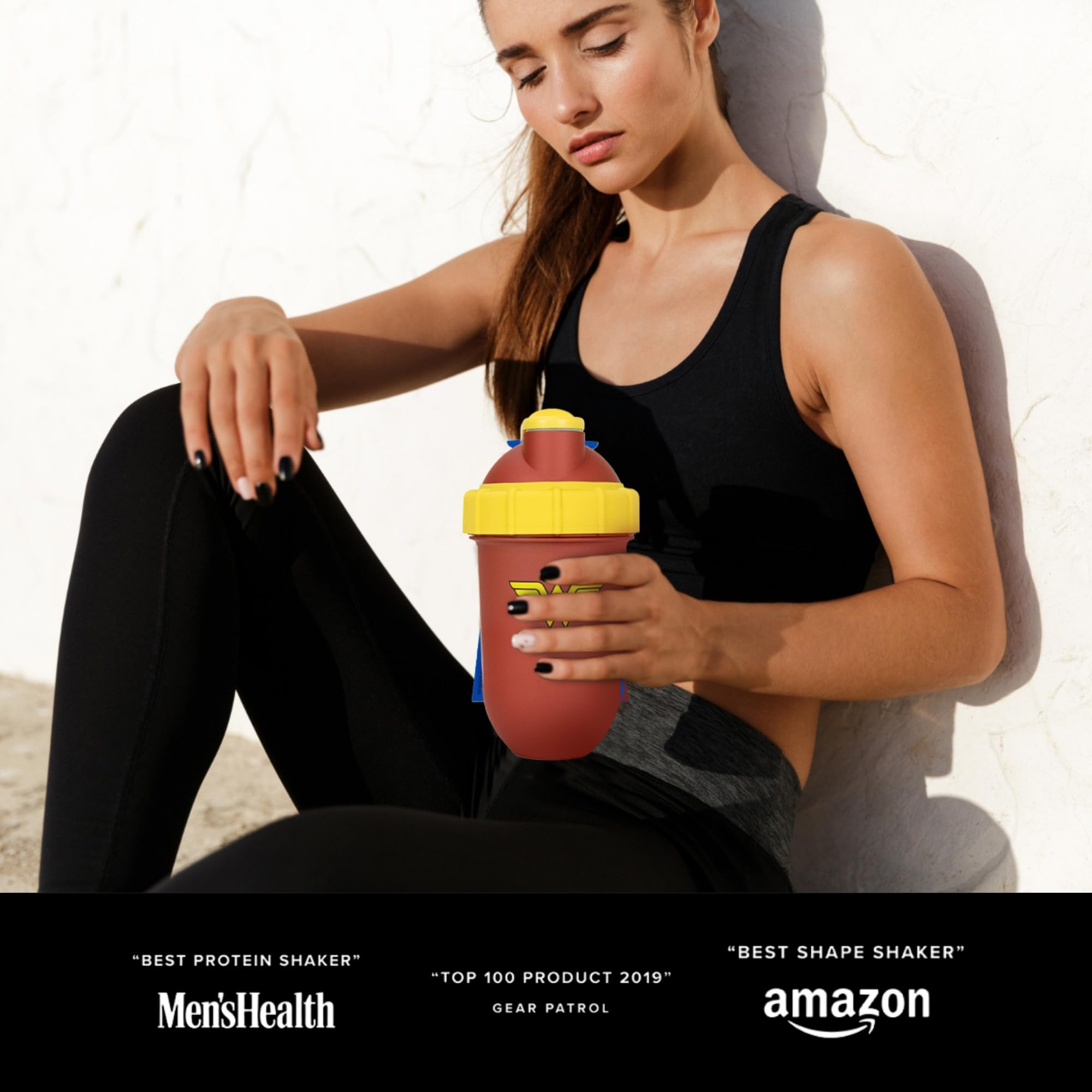 SHAKESPHERE Wonder Woman leak-proof lid provides gym-bag confidence