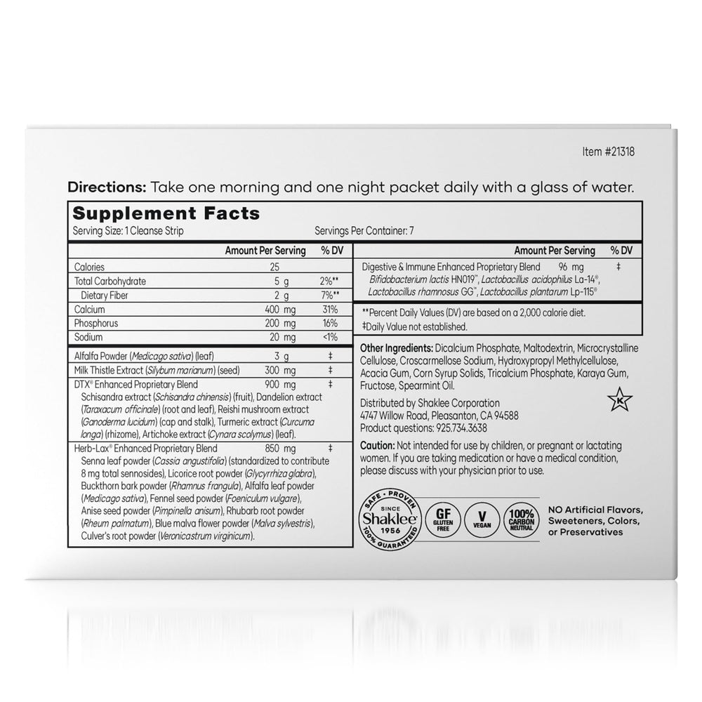 Shaklee cleanse kit on countertop with products