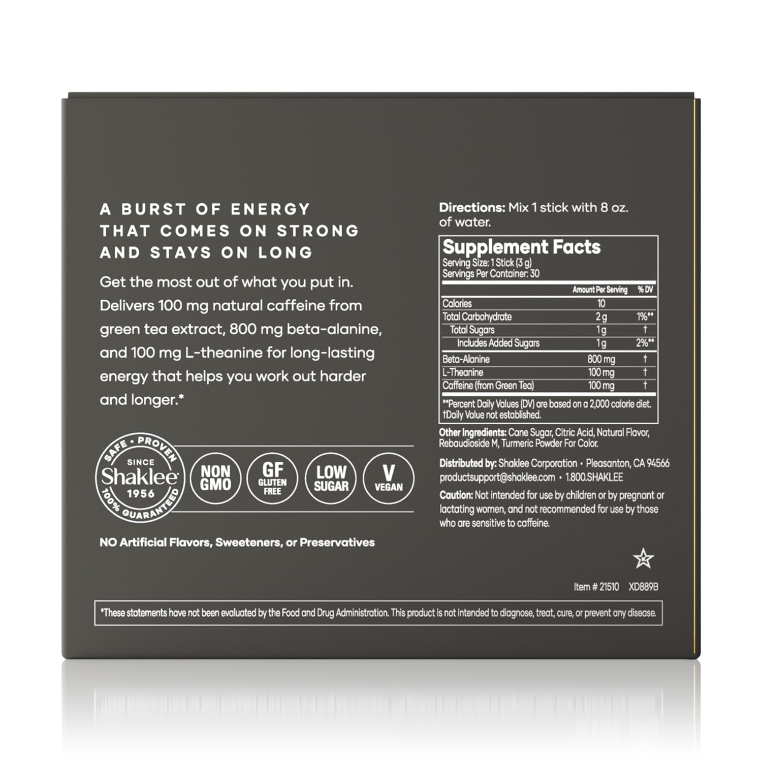 Shaklee green-tea lemon drink poured in a glass highlights refreshing flavor and focus.