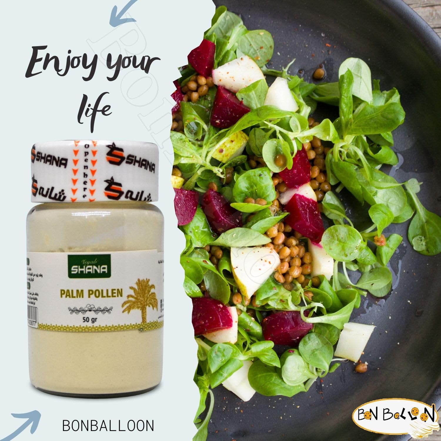 Nutritional information for Shana Palm Pollen Powdered Date