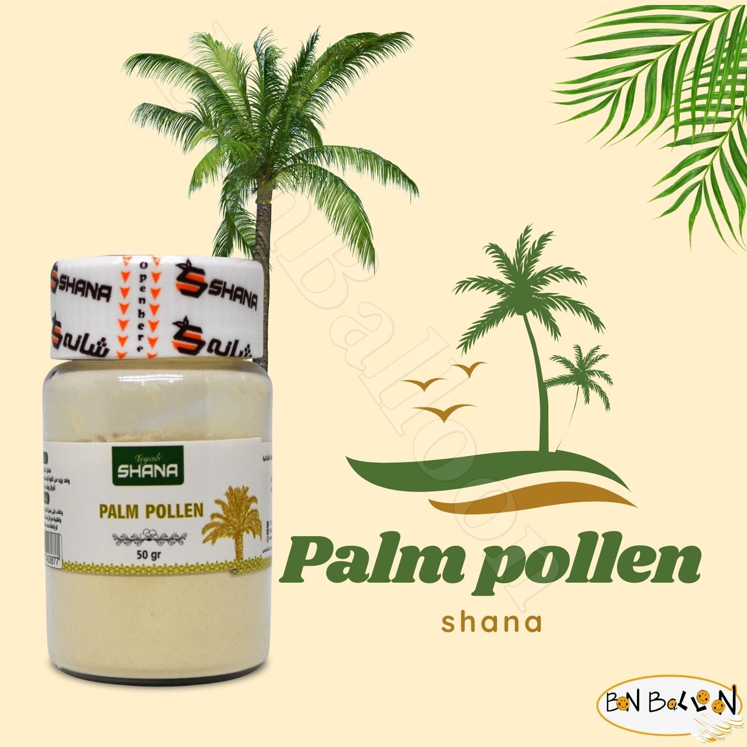 Packaging of Shana Palm Pollen Powdered Date 50 g