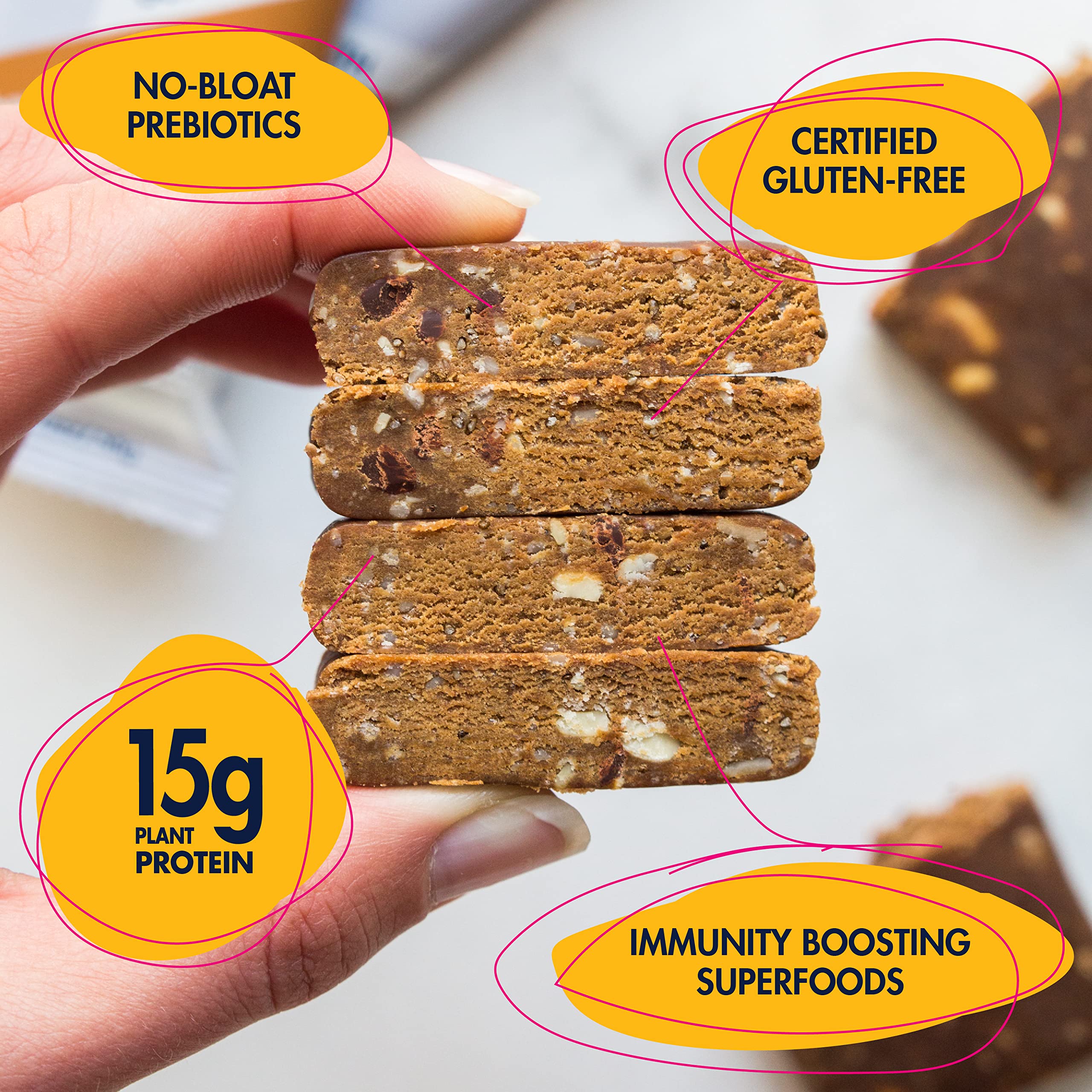 SHANTI BALANCE 17G plant-based protein bar close-up
