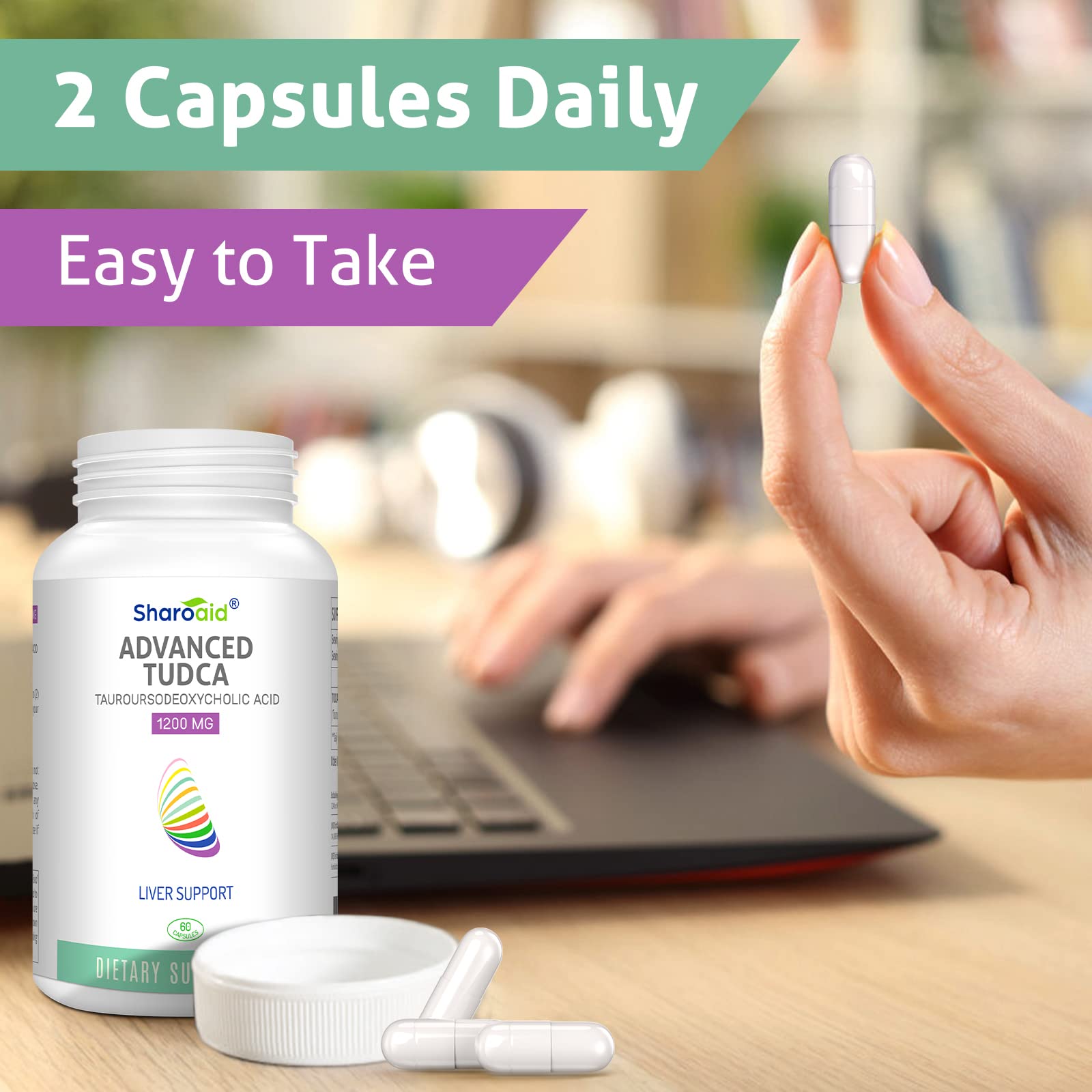 Sharoaid Tudca made-in-UK GMP seal reinforces quality and safety.