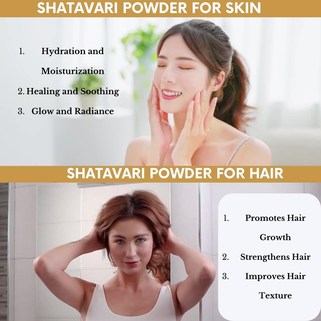 Shatavari powder added to a skincare mix