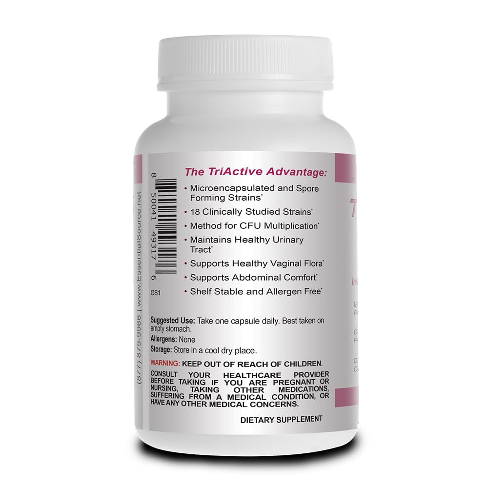 Shelf-stable bottle of 90 capsules with no refrigeration needed