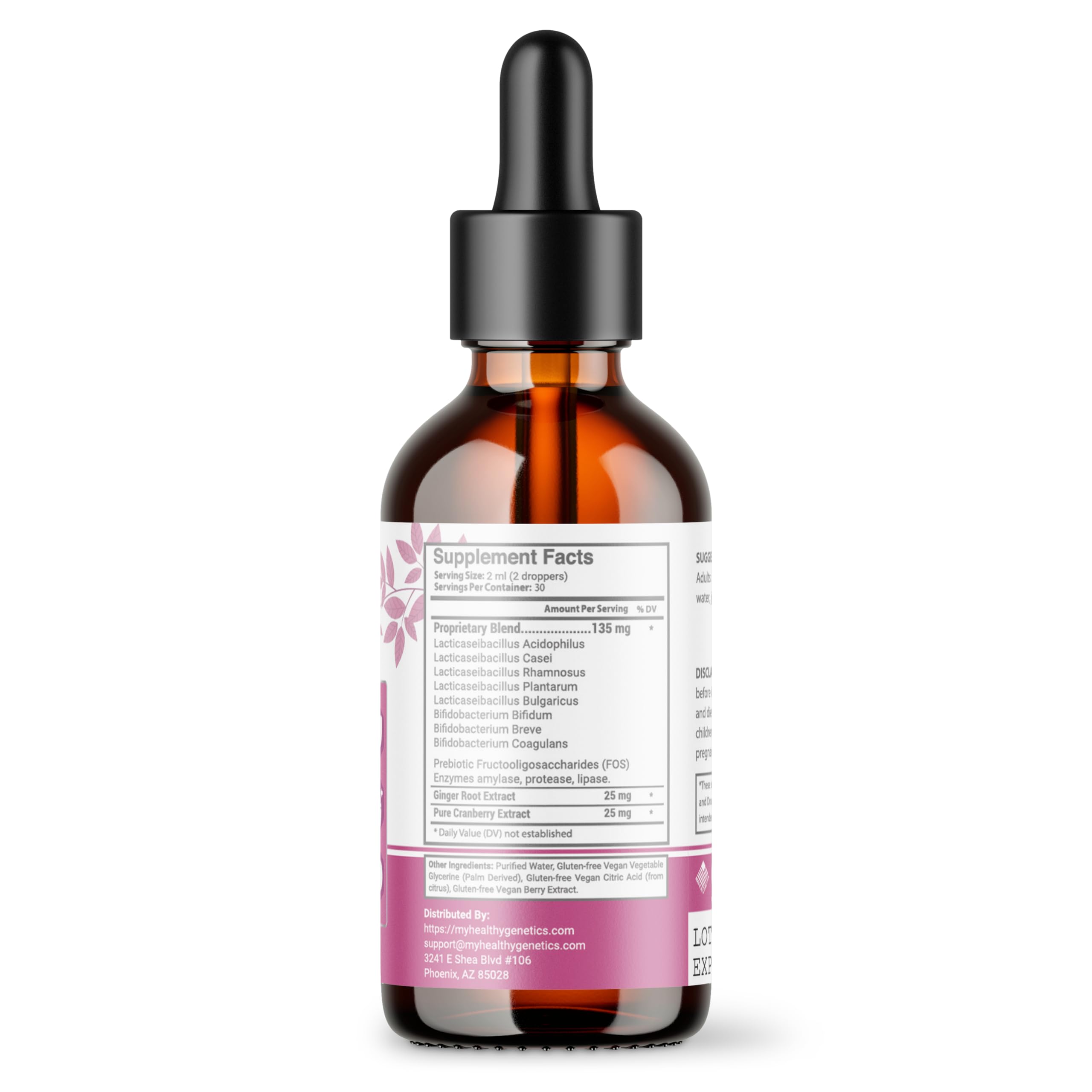 Shelf-stable probiotic bottle protected from stomach acid