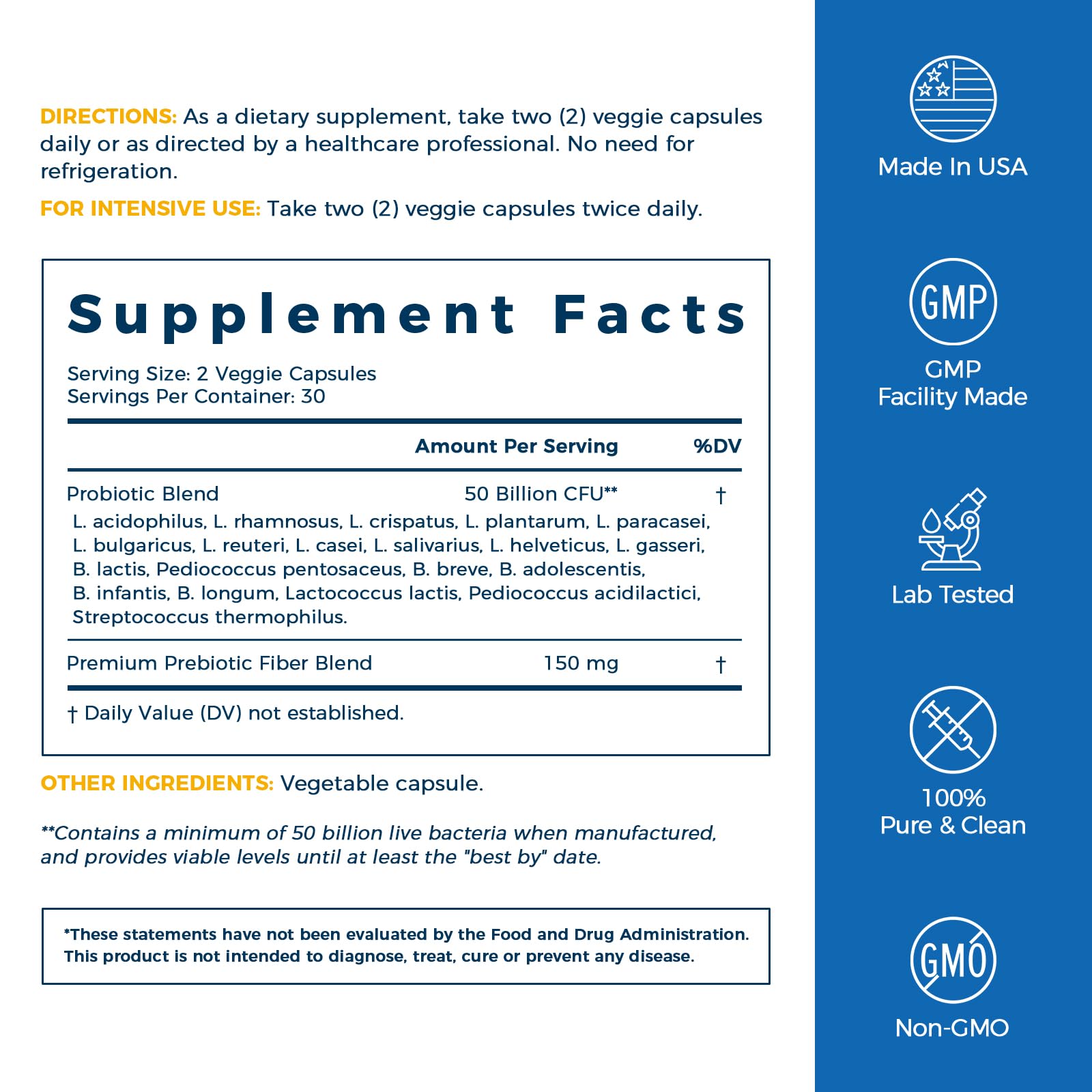 Shelf-stable probiotic bottle for long-term storage