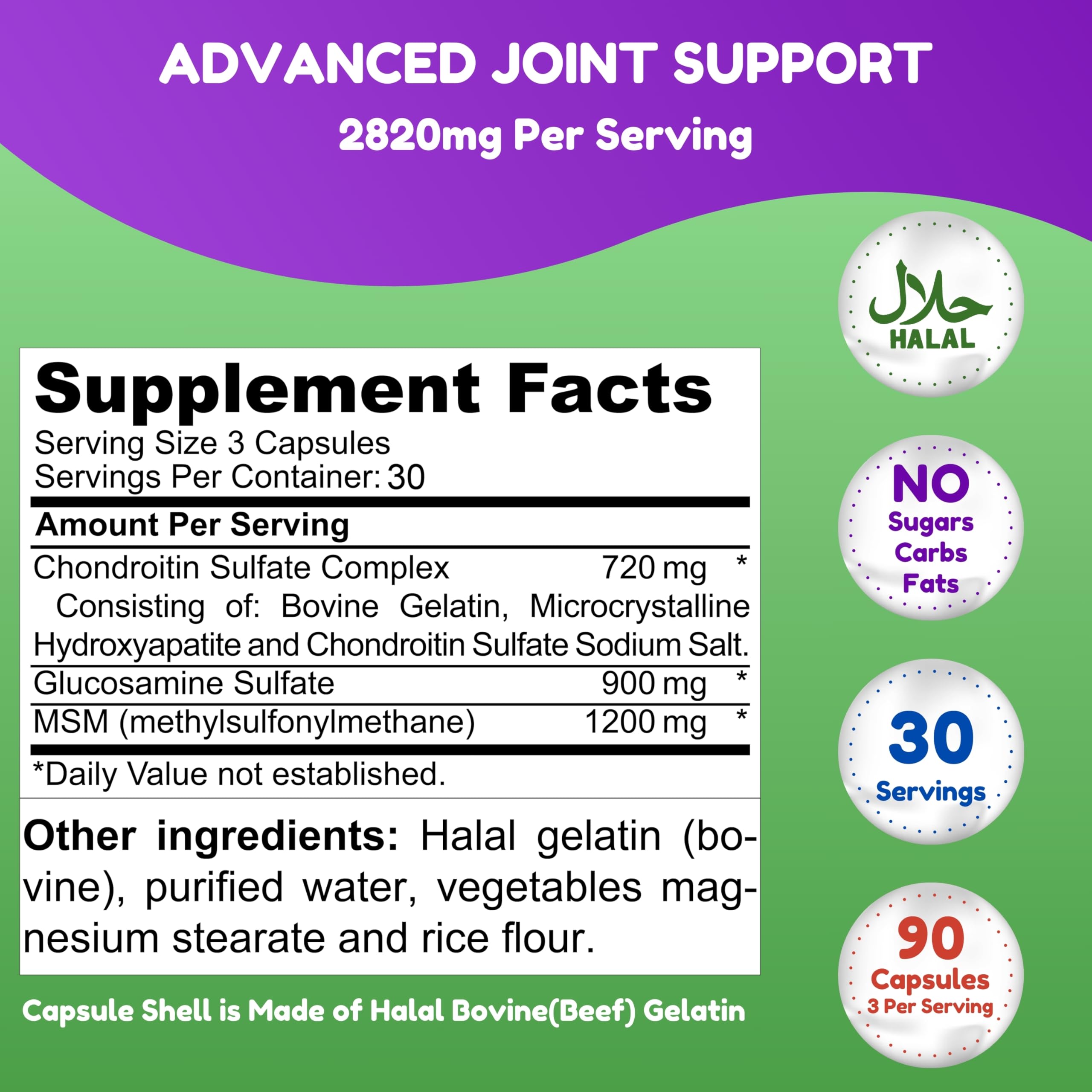 Nutrition facts and 2820mg serving size on the label