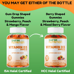 Halal certified SHIFAA NUTRITION Vitamin D3 Gummies
