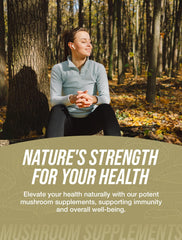 Shiitake powder labeled immune support vegan gluten-free