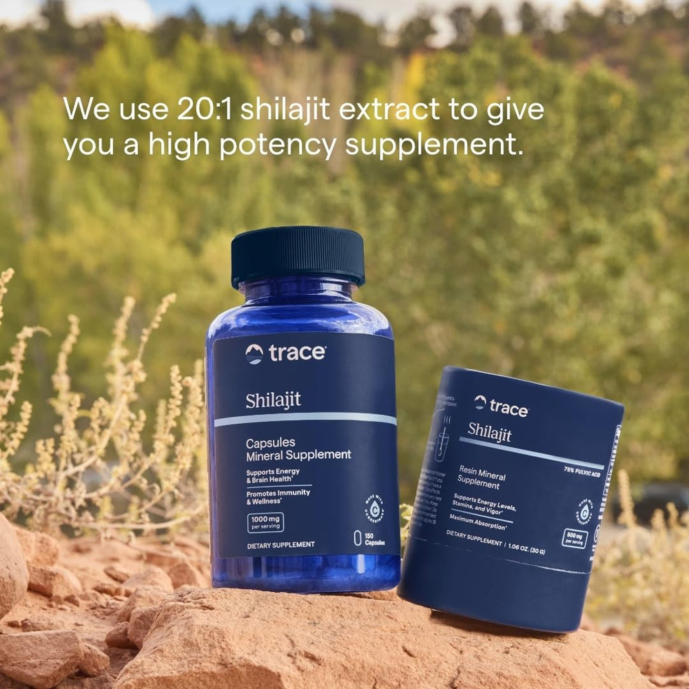 Shilajit capsules highlighting 1000mg dose