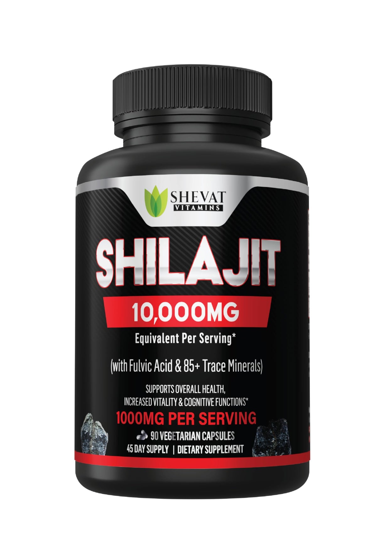 Bottle of Shilajit capsules 22000mg with 90 capsules