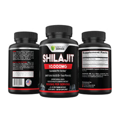 Close-up of Shilajit capsules showing glossy capsules