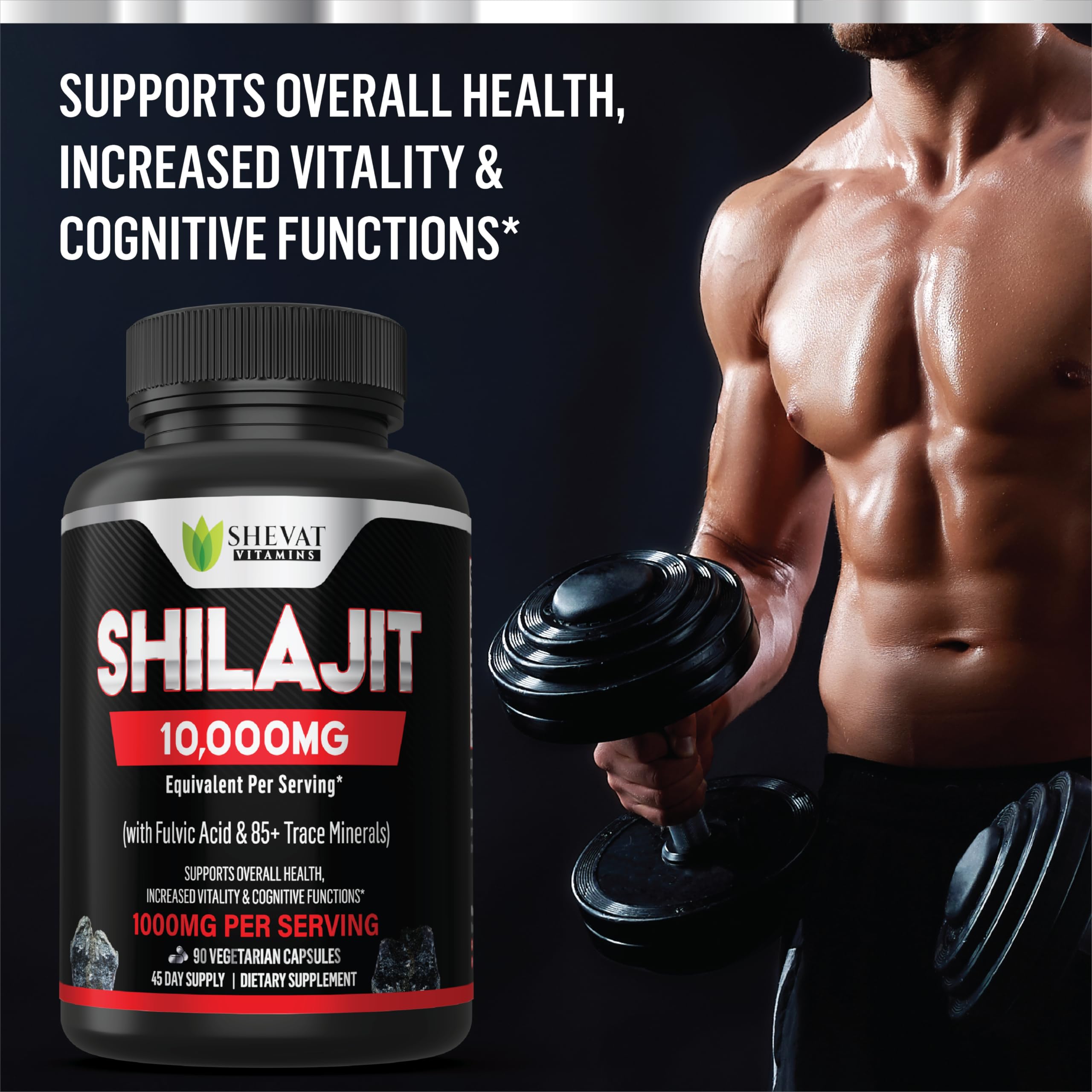 Shilajit capsules product display