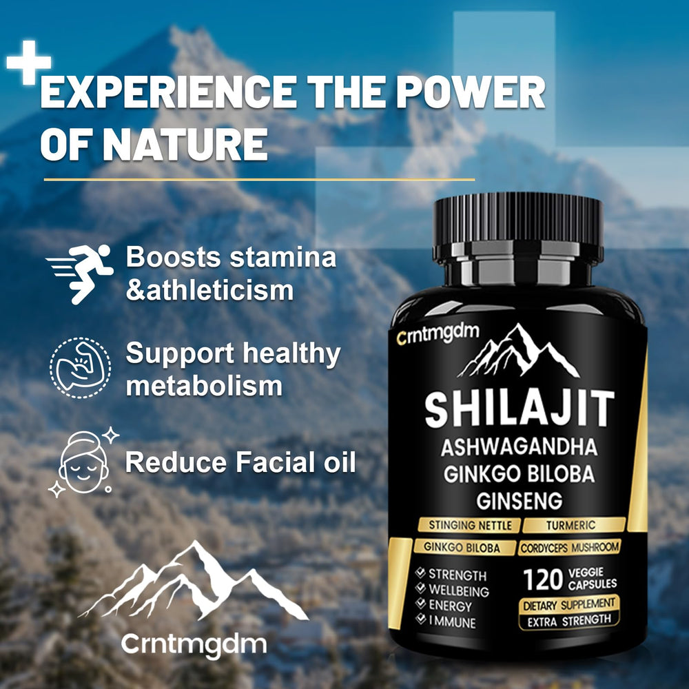 Shilajit capsules supporting energy and balance