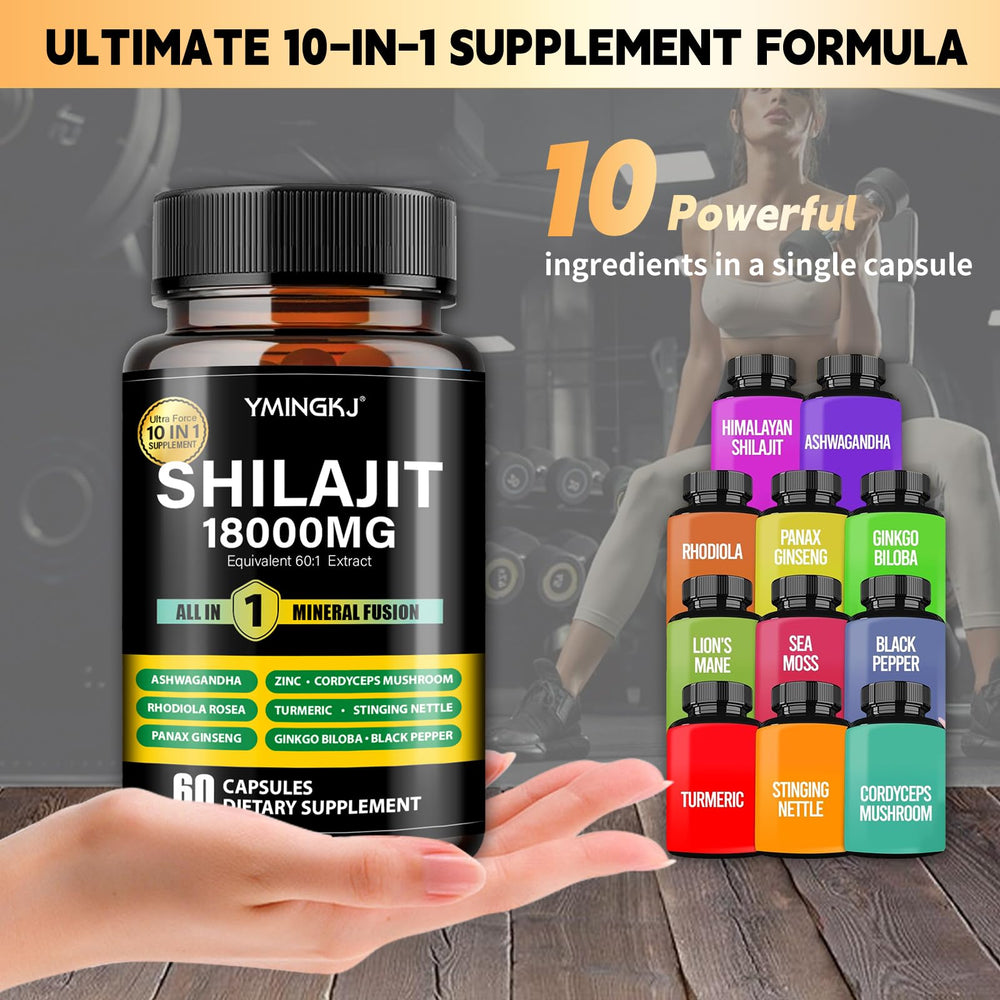 Shilajit capsules rich in fulvic acid minerals