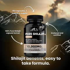 Graphic illustrating energy and endurance benefits of Shilajit