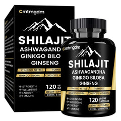 Premium Shilajit Capsules from the Himalayas with Ashwagandha