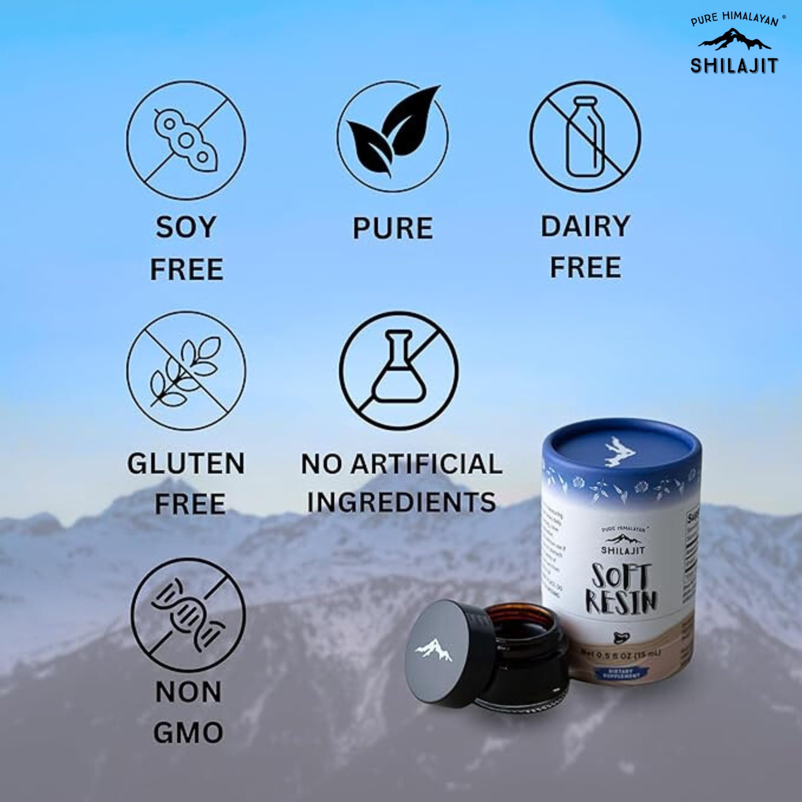Shilajit being added to coffee, tea, or water