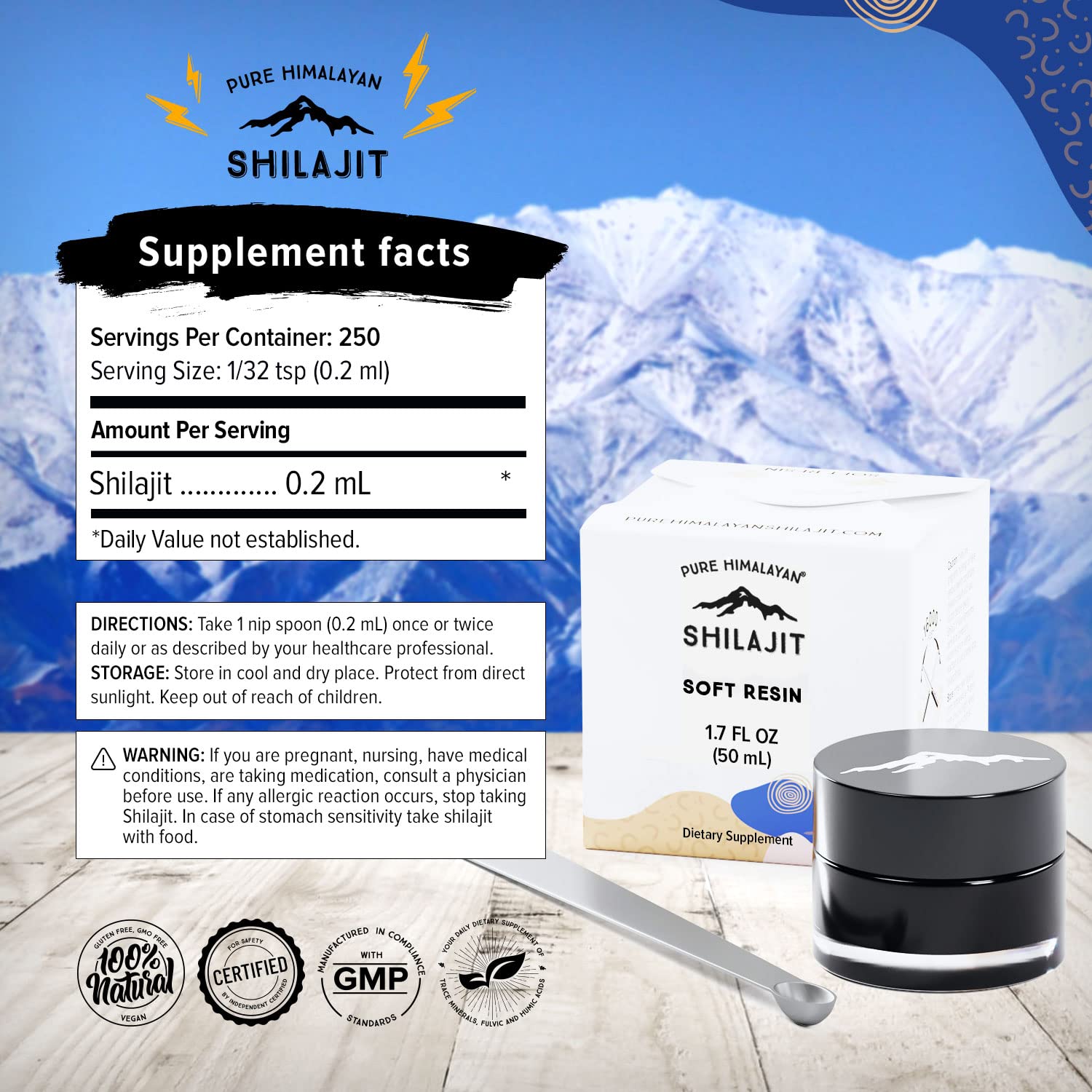 Shilajit with fulvic acid and 85+ minerals