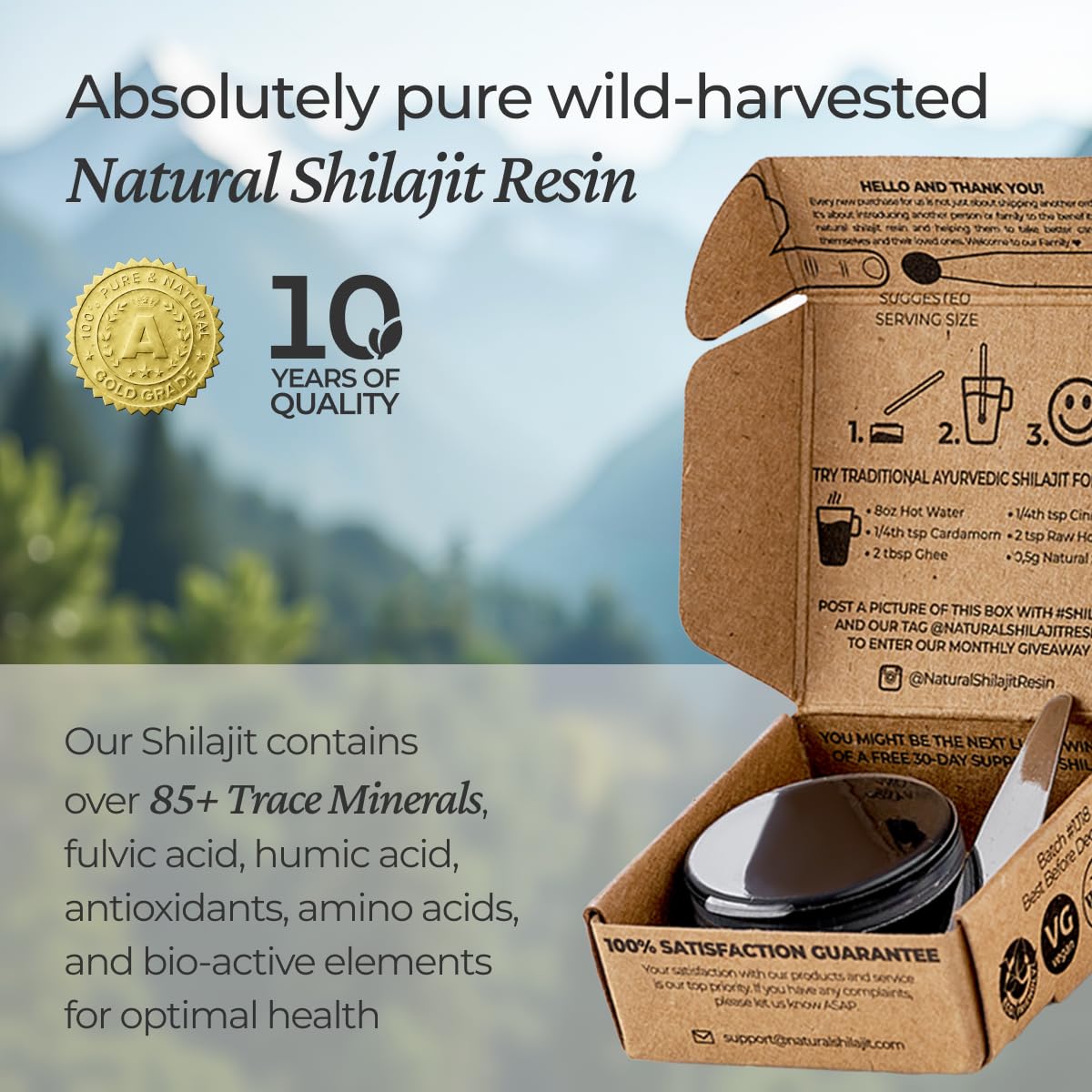 Fulvic acid minerals in Shilajit resin