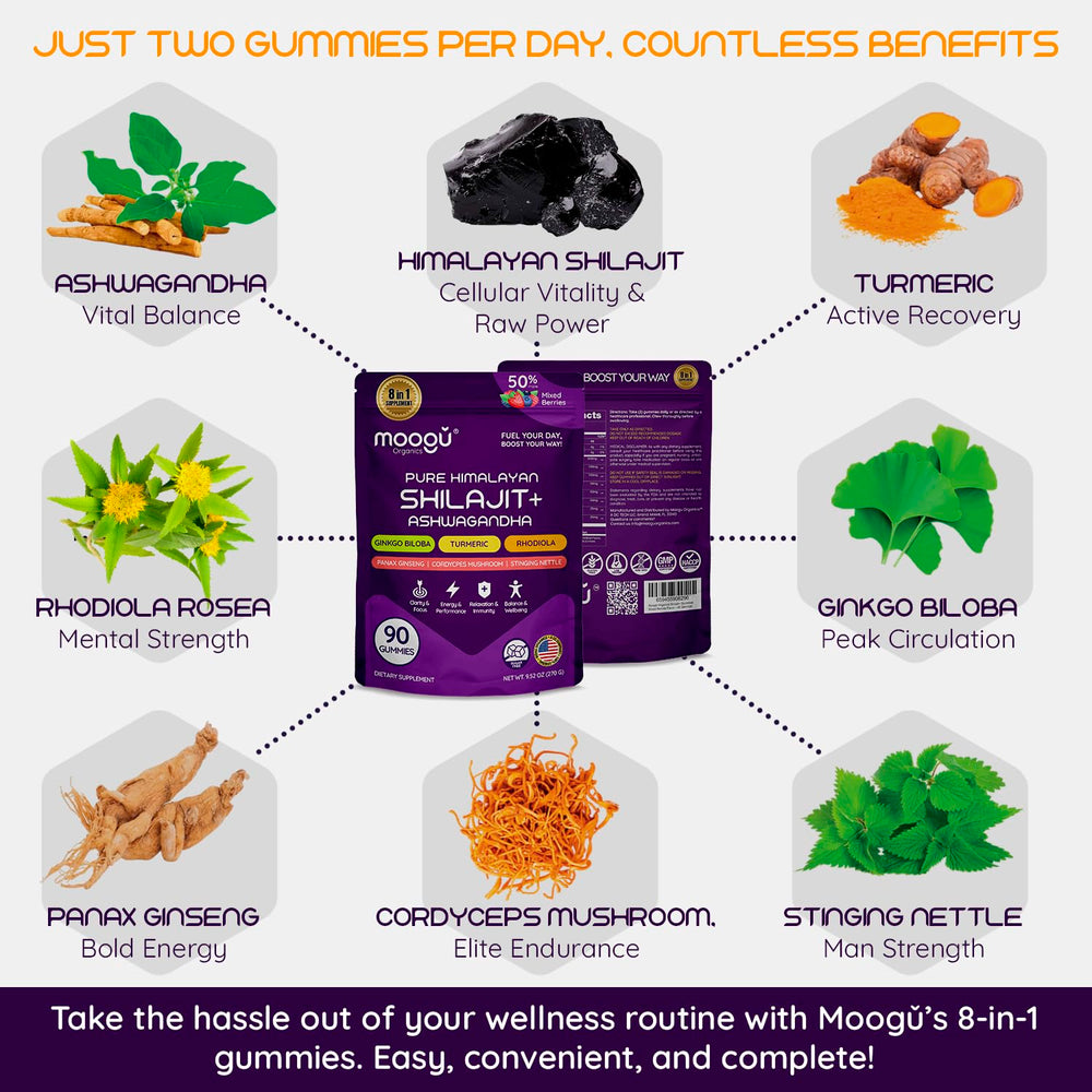 Ingredient panel listing fulvic acid and 85+ minerals