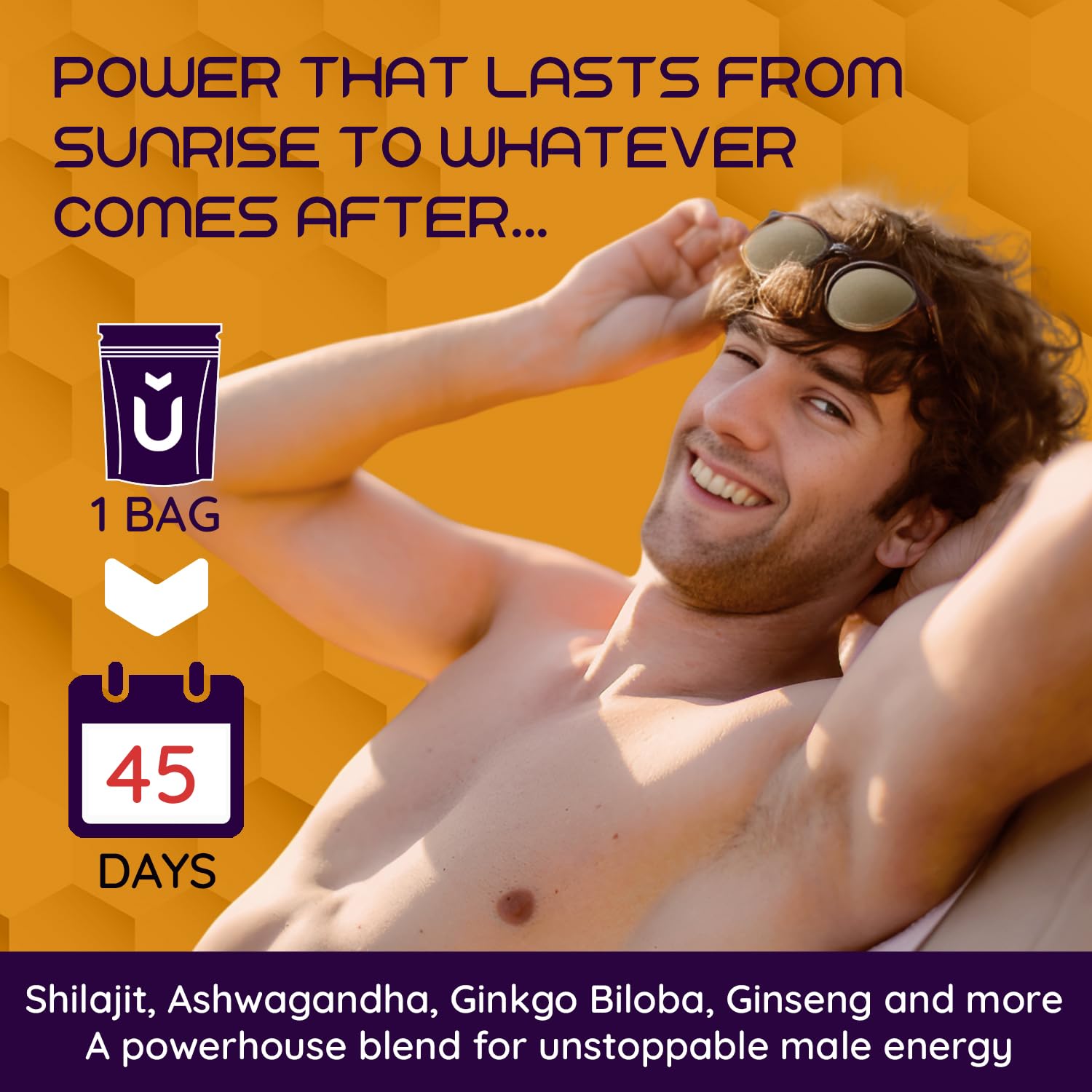 Vegan sugar-free Shilajit Gummies packaging icon