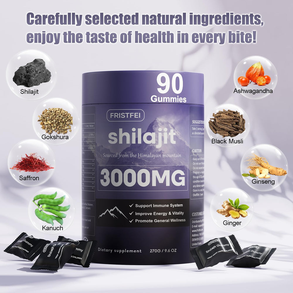 180-count bottle of Himalayan Shilajit gummies