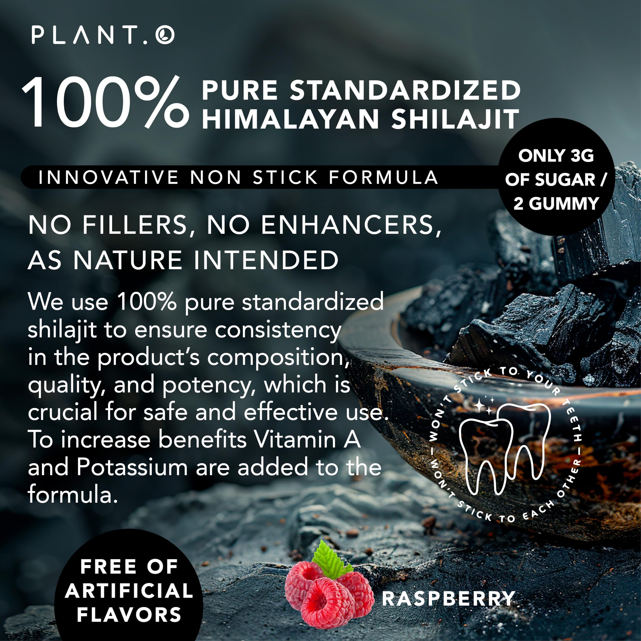 Nutritional label and minerals of Shilajit Gummies