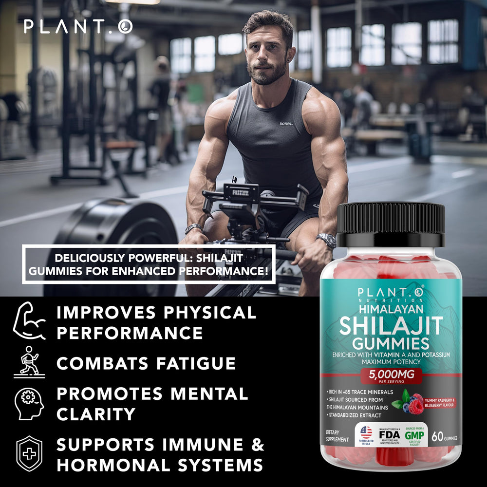 Shilajit Gummies packaging box and bottle display