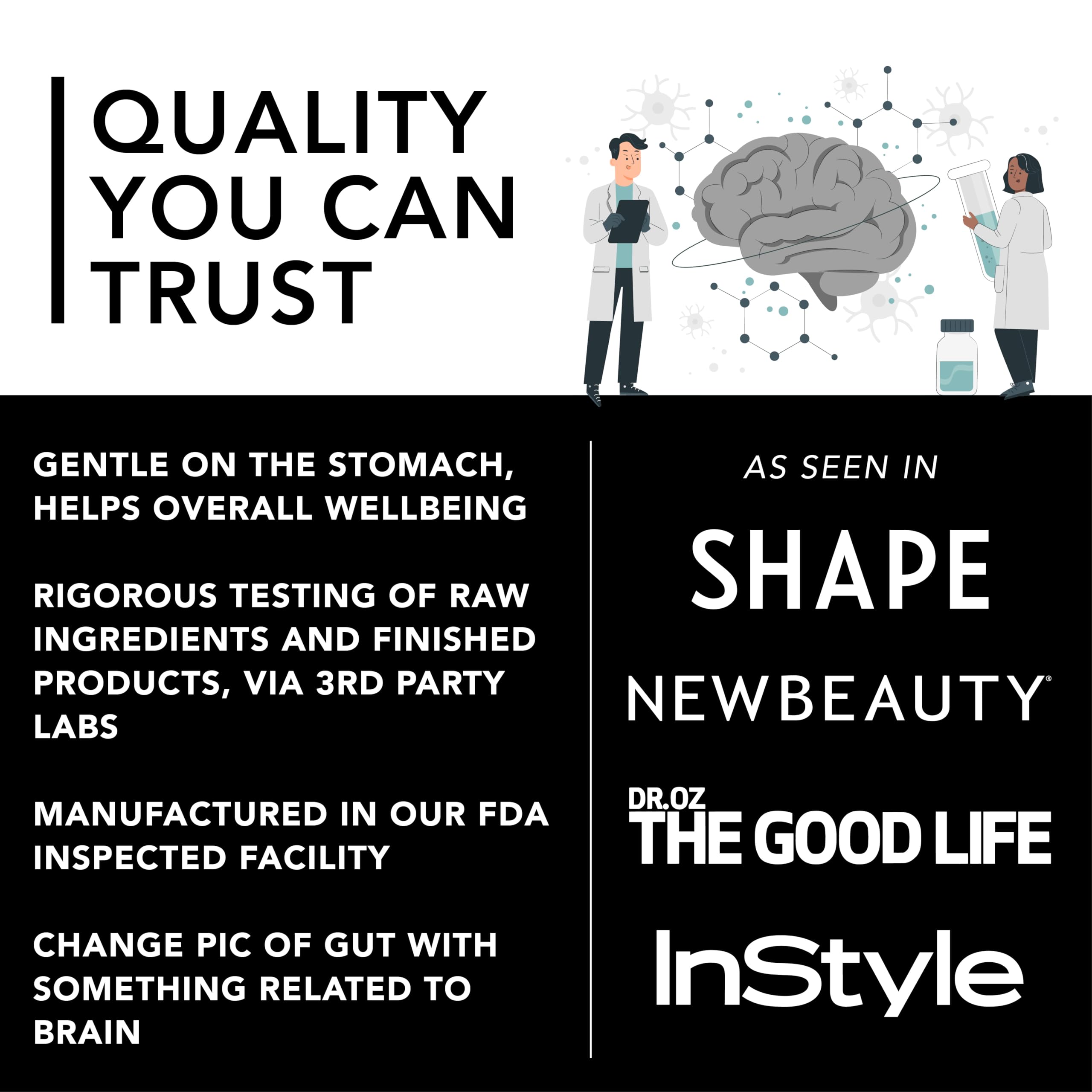 Serving size illustration: 2 gummies per day