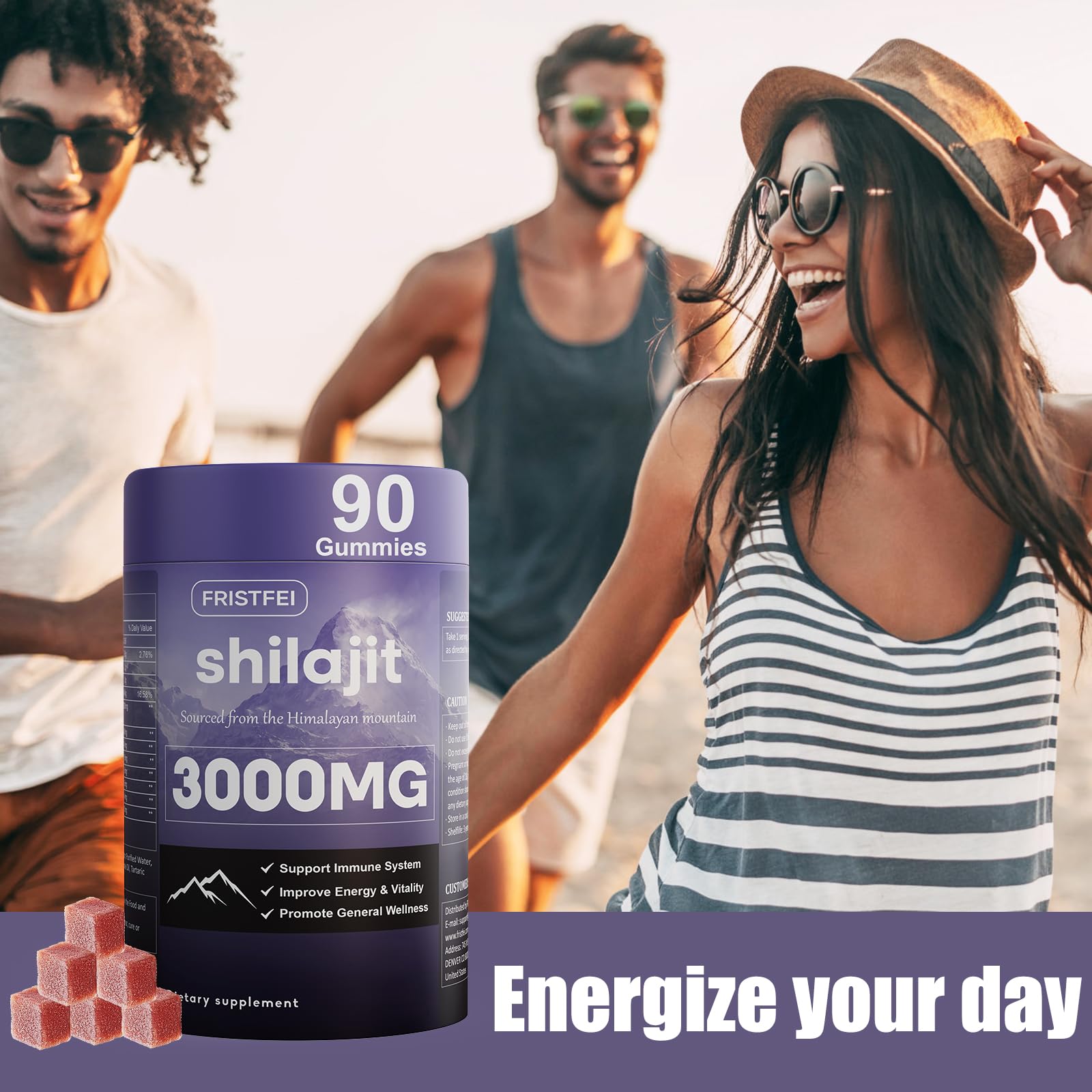 90-count jar packaging for Pure Himalayan Shilajit Gummies