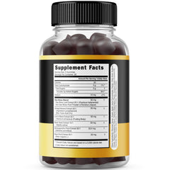 Close-up of Shilajit Gummies with Sea Moss and Beet Root ingredients